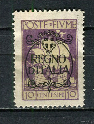 Республика Фиуме (Королевство Италия) - 1924 - Надпечатка на марках Фиуме (Свободный город) 10C - REGNO D ITALIA - [Mi.183] - 1 марка. Чистая без клея.  (LOT Gu8)-T3P53