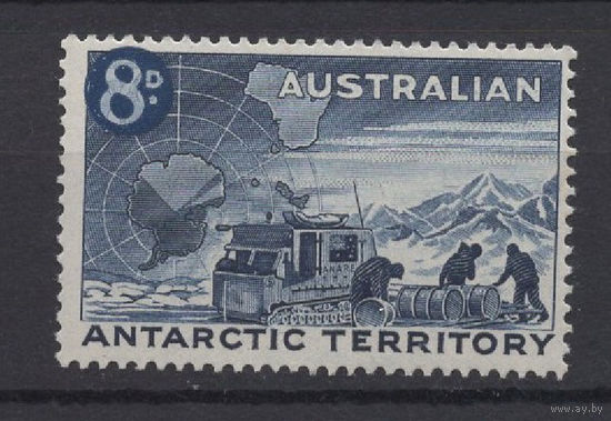 Австралийская антарктическая территория / Australian Antarctic territory (AAT) 1957 ** надпечатка 8d