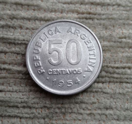 Werty71 Аргентина 50 сентаво 1954