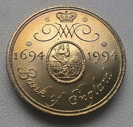 Великобритания 2 фунта, 1994 300 лет Банку Англии 4-6-4