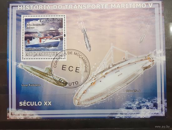 Мозамбик. 2009 год. История кораблестроения. Блок (471)