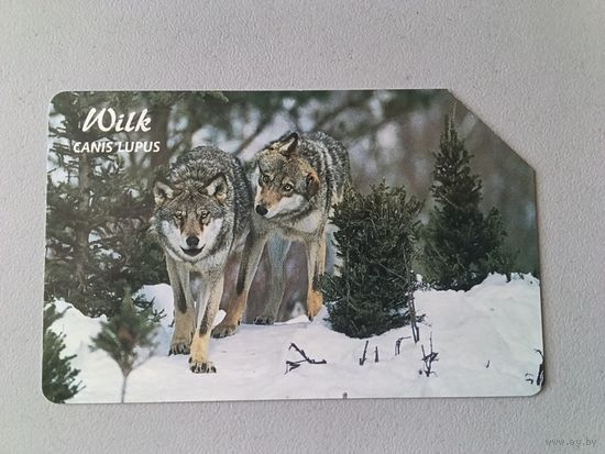 Телефонная карта. Волки. Польша