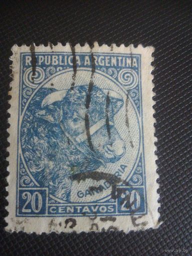 Аргентина. Бык. 1942г. гашеная