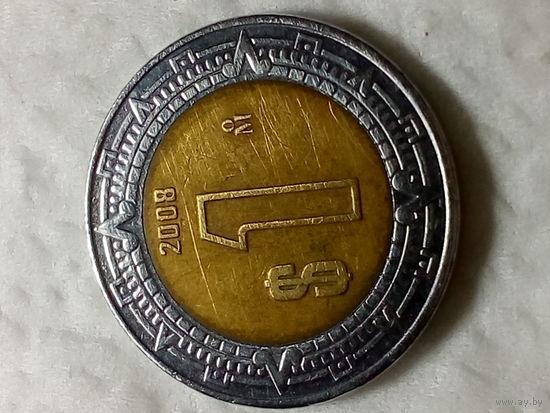 1 песо Мексика 2008 год