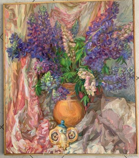 Меляшкевич Ф.Ф "Лубін і парцалянавы слонік", 2017г. Холст, масло, размер 62х72 см.