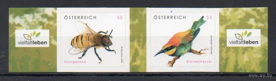 Стандартный выпуск Защита животных Австрия 2009 год серия из 2-х марок в сцепке