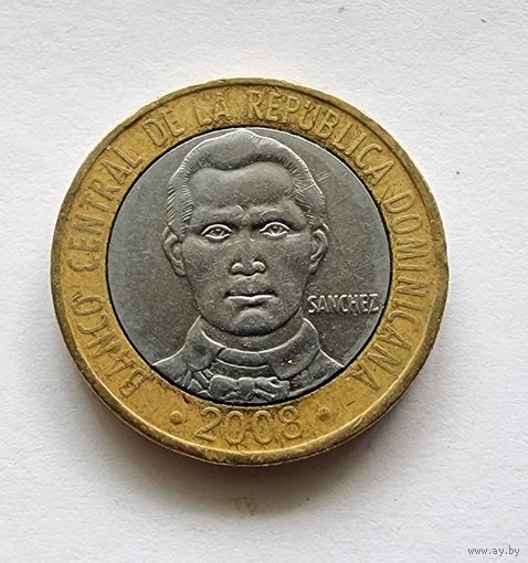 Доминикана 5 песо, 2008