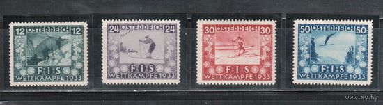 Австрия-1933,(Мих.551-554)  *  , Спорт, Лыжи (полная серия)