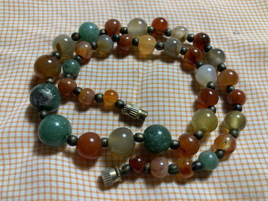 Бусы СССР Уральские самоцветы 36 см