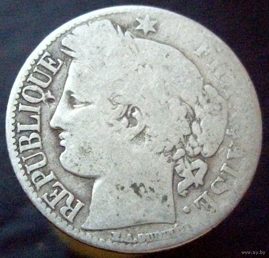 1 франк периода 1871,1872 (3) серебро