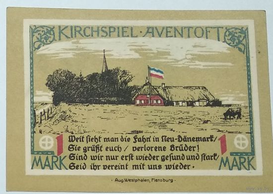 Германия, Нотгельд Aventoft 1 Марка 1921 --185