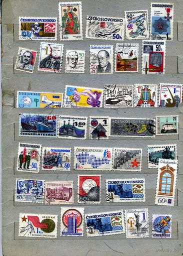 ЧЕХОСЛОВАКИЯ, Сборный лот   35м ОДНИМ ЛОТОМ   гашен