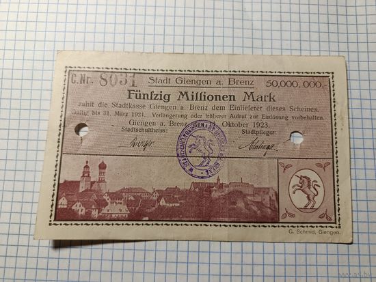 Германия  50 миллионов марок (15)