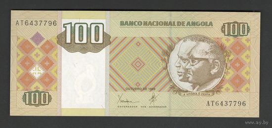 Ангола 100 кванза 1999 года. Тип P-147а. Состояние UNC