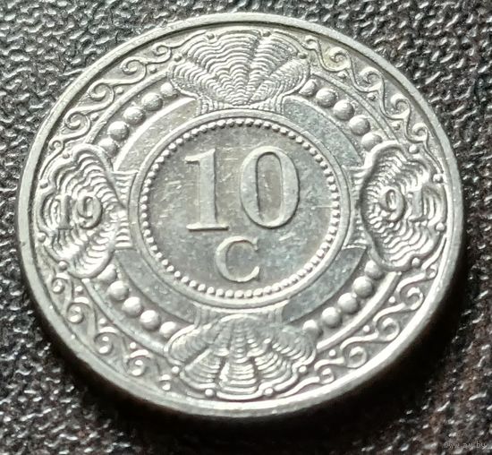 Нидерландские Антильские острова 10 центов, 1991    ( 2-1-1 )