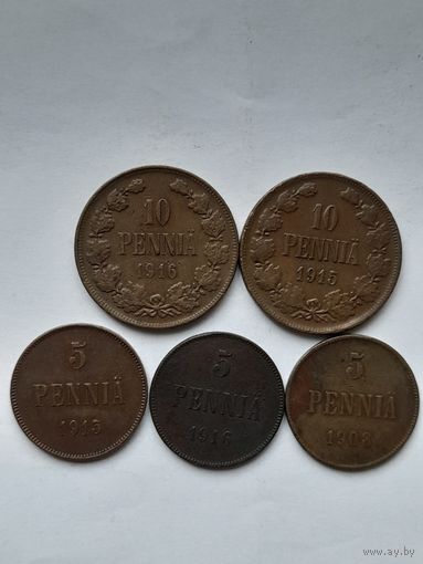 Монеты Россия для Финляндии.