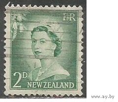 Новая Зеландия. Королева Елизавета II. 1955г. Mi#356.