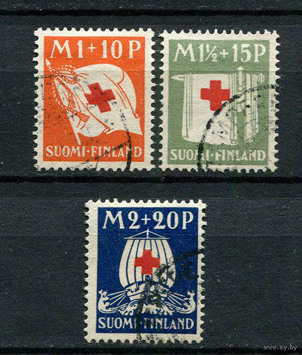 Финляндия - 1930 - Красный крест - [Mi. 158-160] - полная серия - 3 марки. Гашеные.  (Лот 189AJ)