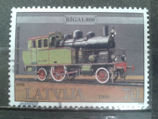 Латвия, 1999. Паровоз (1928-1938). Mi-2,40 евро гаш.