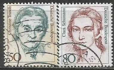ФРГ. К.Теуш,  и К.Шуман. Политик и музыкант. 1987г. Mi#1304-05.