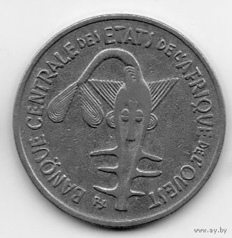 ГОСУДАРСТВА ЗАПАДНОЙ АФРИКИ 100 ФРАНКОВ 1969 г