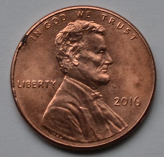 США, 1 цент 2016 г.