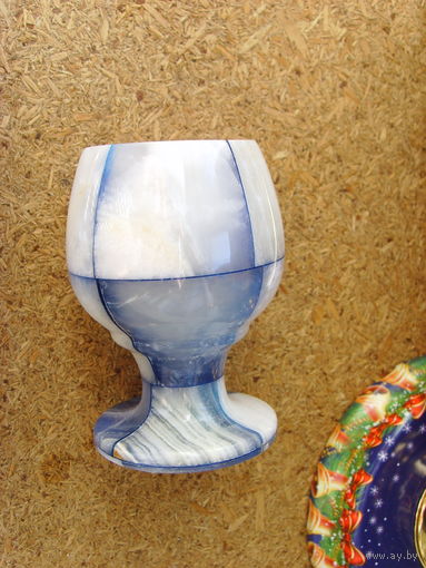 Рюмка . Камень . Голубой оникс