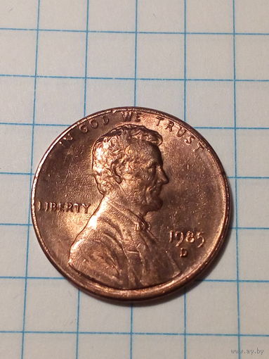 1 цент США 1985 D год