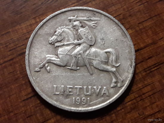Литва 5 центов 1991