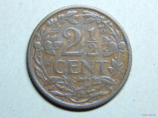 Нидерланды 2 1/2 цента 1912г.