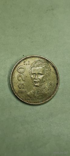 Мексика 20 цент 1988