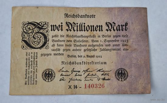 1923 Германия 2 000 000