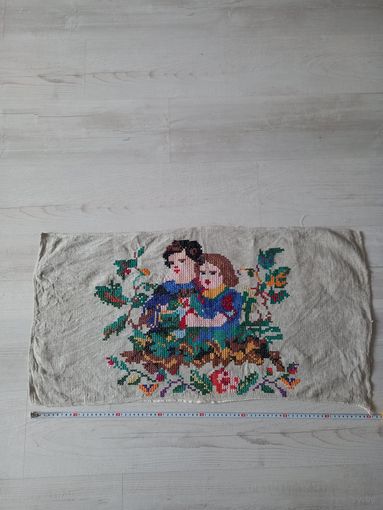 Картина вышитая старинная,  винтаж