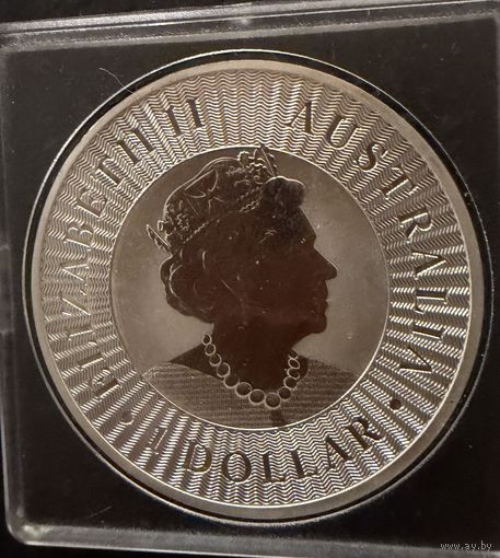 1 доллар 2016 г.   Елизавета 2.  КЕНГУРУ. Юбилейный Выпуск.  УНЦИЯ.  СЕРЕБРО. 999.9 пробы