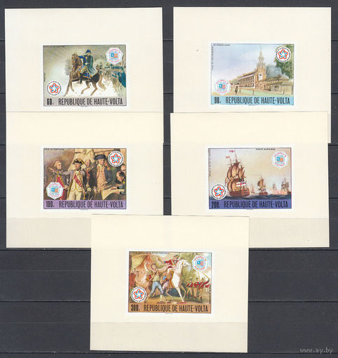 Черчилль. Верхняя Вольта. 1975. 5 блоков б/з. Michel N 545-549, бл30 (- е)
