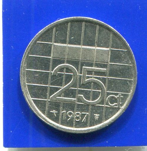 Нидерланды 25 центов 1987