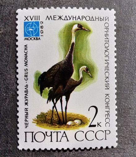 Марка СССР 1982 год Птицы