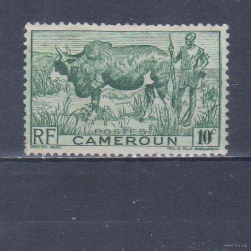 [1135] Французские колонии. Камерун 1946. Пастух.Скот. МН