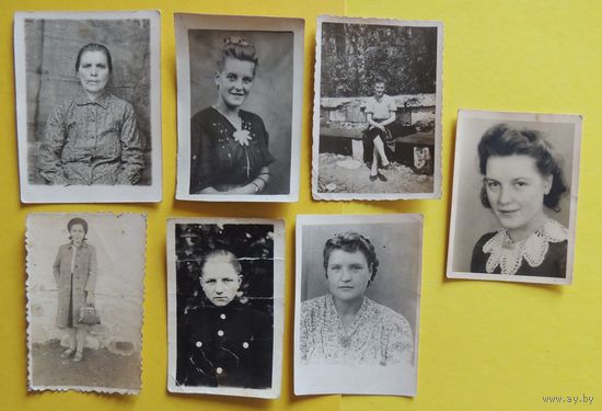 Фото "Женские портреты", Поставы, 1950-1960-е гг., 7 шт.