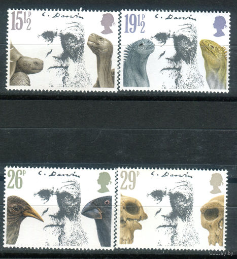 Великобритания - 1982г. - Дарвин - 4 марки - полная серия, MNH [Mi 906-909]. #3-GB-Z-1-13