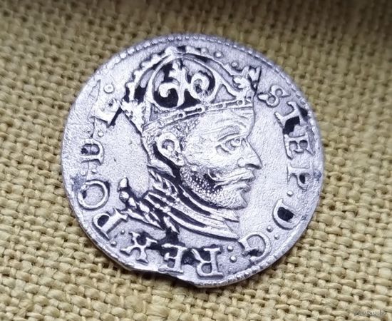 3 гроша 1585 года Стефан Баторий