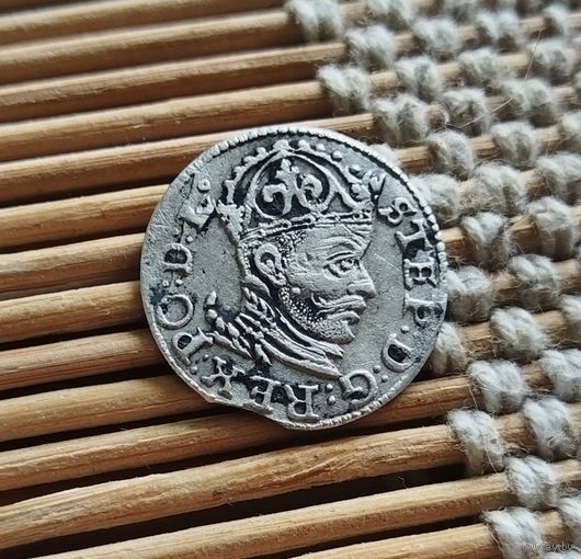3 гроша 1585 года Стефан Баторий