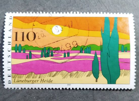 Марка Германия 1997 год Пейзаж