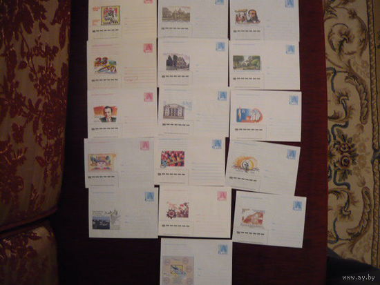 Конверты  (1998-2000г) ,16шт,чистые