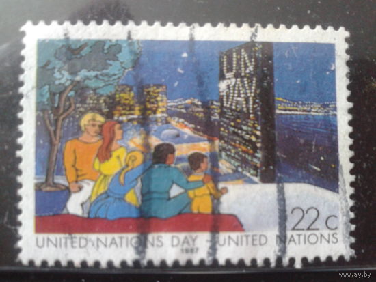 ООН Нью-Йорк 1987 День ООН, семья