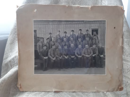 Фотография групповая военных СССР с перечислением всех имён на фото