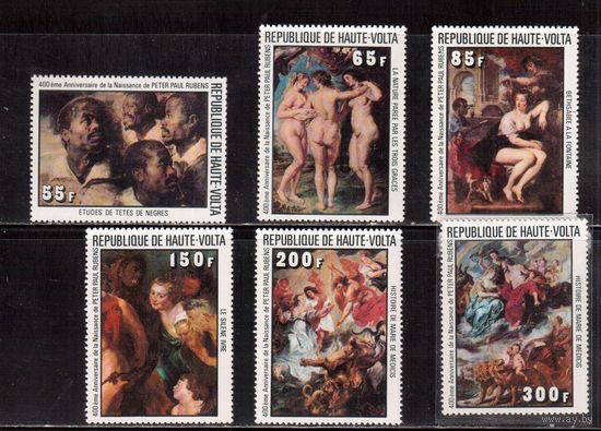 Верхняя Вольта-1977,(Мих.690-695)  **  , Искусство,Живопись,Рубенс(полная серия)