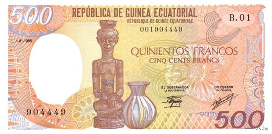 Экваториальная Гвинея 500 франков образца 1985 года UNC p20