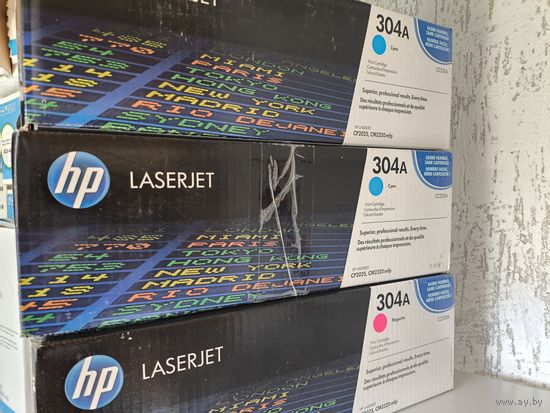 Картриджи Laser jet 504a, 3 штуки, старт с 10 руб