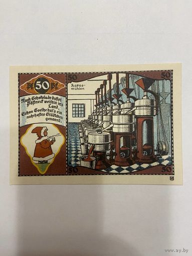 Нотгельд 50 пфеннигов 1921 год. Буфнех. Веймарская республика - 2201